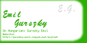 emil gurszky business card